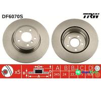 TRW 2 X BRAKE DISC DF6070S FOR BMW