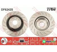 TRW 2 X BRAKE DISC DF6242S FOR MERCEDES-BENZ