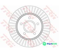 TRW 2 X BRAKE DISC DF6253S FOR DODGE FIAT