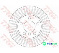 TRW 2 X BRAKE DISC DF6255 FOR BMW