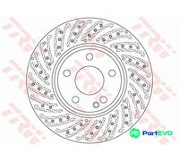 TRW 2 X BRAKE DISC DF6262S FOR MERCEDES-BENZ