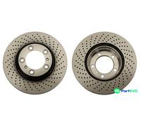 TRW 2 X BRAKE DISC DF6266S FOR PORSCHE