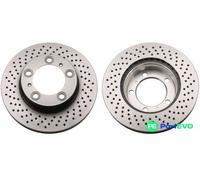 TRW 2 X BRAKE DISC DF6413S FOR PORSCHE