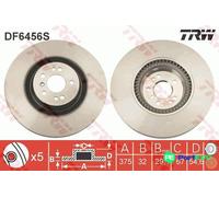 TRW 2 X BRAKE DISC DF6456S FOR MERCEDES-BENZ