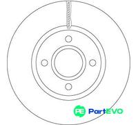TRW 2 X BRAKE DISC DF6509 FOR FORD