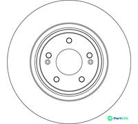 TRW 2 X BRAKE DISC DF6538S FOR HYUNDAI