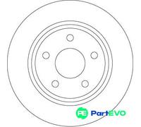 TRW 2 X BRAKE DISC DF6556 FOR FORD