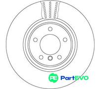 TRW 2 X BRAKE DISC DF6609S FOR BMW
