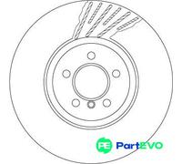 TRW 2 X BRAKE DISC DF6613S FOR BMW