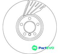 TRW 2 X BRAKE DISC DF6622S FOR BMW