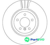 TRW 2 X BRAKE DISC DF6624S FOR BMW