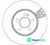 TRW 2 X BRAKE DISC DF6641S FOR MERCEDES-BENZ