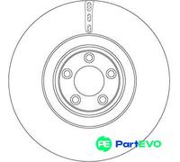 TRW 2 X BRAKE DISC DF6651S FOR JAGUAR