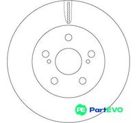 TRW 2 X BRAKE DISC DF6734 FOR TOYOTA