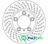 TRW 2 X BRAKE DISC DF6779S FOR PORSCHE
