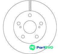 TRW 2 X BRAKE DISC DF6782S FOR TOYOTA