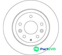 TRW 2 X BRAKE DISC DF6807 FOR MAZDA