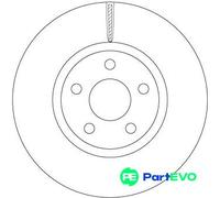 TRW 2 X BRAKE DISC DF6810S FOR FORD