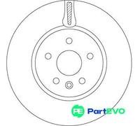TRW 2 X BRAKE DISC DF6820 FOR OPEL VAUXHALL