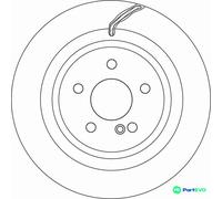 TRW 2 X BRAKE DISC DF6826S FOR MERCEDES-BENZ