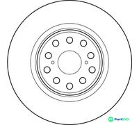 TRW 2 X BRAKE DISC DF6827S