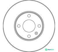 TRW 2 X BRAKE DISC DF6831 FOR OPEL