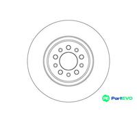 TRW 2 X BRAKE DISC DF6837S FOR JEEP