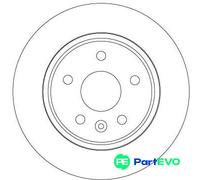 TRW 2 X BRAKE DISC DF6846 FOR OPEL VAUXHALL