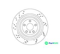 2x Brake disc perforated/vented DF6849S TRW for MERCEDES-BENZ GL-CLASS M-CLASS