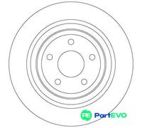 TRW 2 X BRAKE DISC DF6872 FOR FORD