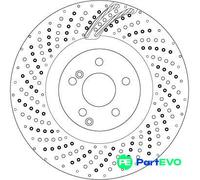 TRW 2 X BRAKE DISC DF6873S FOR MERCEDES-BENZ