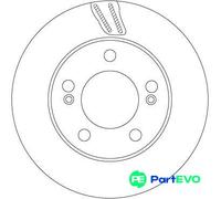 TRW 2 X BRAKE DISC DF6878S FOR SSANGYONG