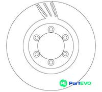 TRW 2 X BRAKE DISC DF6881 FOR SSANGYONG