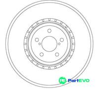 TRW 2 X BRAKE DISC DF6923S FOR SUBARU