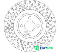 TRW 2 X BRAKE DISC DF6930S FOR MINI