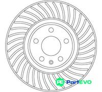 TRW 2 X BRAKE DISC DF6950S FOR AUDI