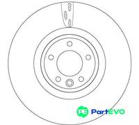 TRW 2 X BRAKE DISC DF6957S FOR LAND ROVER