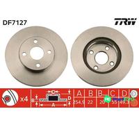 TRW 2 X BRAKE DISC DF7127 FOR TOYOTA
