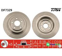 TRW 2 X BRAKE DISC DF7329 FOR SUBARU