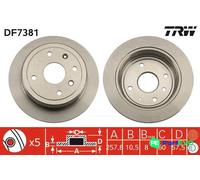 TRW 2 X BRAKE DISC DF7381 FOR CHEVROLET
