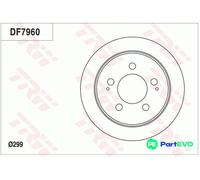 TRW 2 X BRAKE DISC DF7960 FOR SSANGYONG