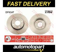 TRW 2x Brake Discs Pair Solid Rear 251mm DF6347 Set 51865132 51865104 51805559