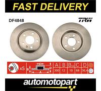 TRW Brake Disc DF4848 Rear Solid Coated 300mm for AUDI, AUDI (FAW), VW (SVW)