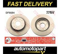 TRW Brake Disc DF6684 Vented - For Suzuki SX4, SX4 Saloon, Monocab, Neo Baleno Saloon - 2x