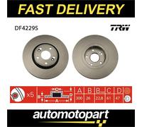 TRW 2x Brake Discs Pair Vented Front 300mm DF4229S Set 8200007122 7701206614 New