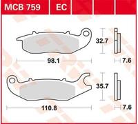 Trw All Round Sintered Metal Brake Pads For Honda XL 750 2004-2026 MCB759