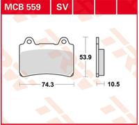 Trw All Round Sintered Metal Brake Pads For Yamaha XV 1600 A 1987-2004 MCB559