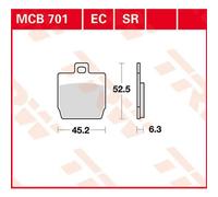 Trw Allround Organic Mbk Ew 50 Stunt 05 Front Brake Pads