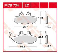 Trw Allround Organic Standard Ajp Pr3 125 Supermoto 12 Brake Pads