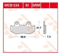 TRW Brake Pad Set MCB534 Organic
